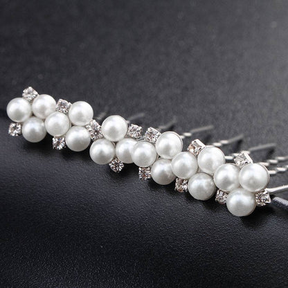 Elegant Pearl Rhinestone Wedding Hairpin - Timeless Bridal Accessory - Buy Center