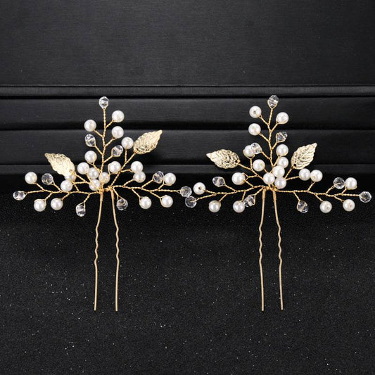 Elegant Pearl Rhinestone Wedding Hairpin - Timeless Bridal Accessory - Buy Center