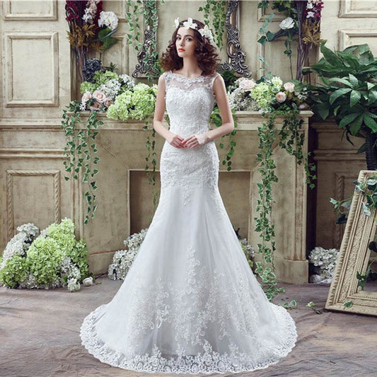 Buycenter Lace Mermaid Wedding Dress - Sexy Trailing Design for Brides - Buy Center