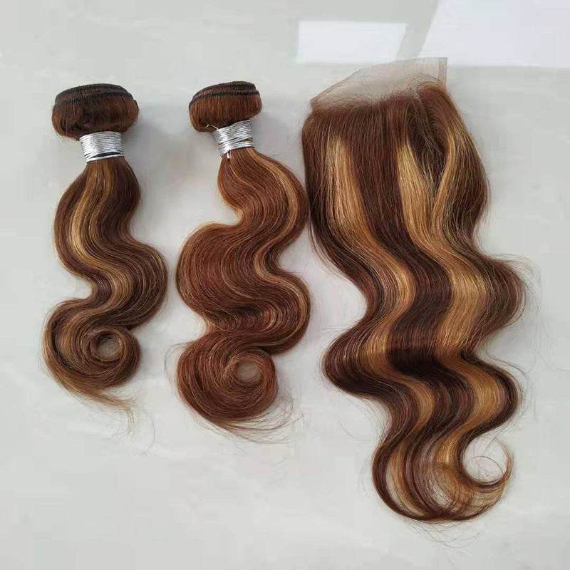 Real Hair Weave Body Wave in Piano Color - 100% Human Hair Bundle - Buy Center
