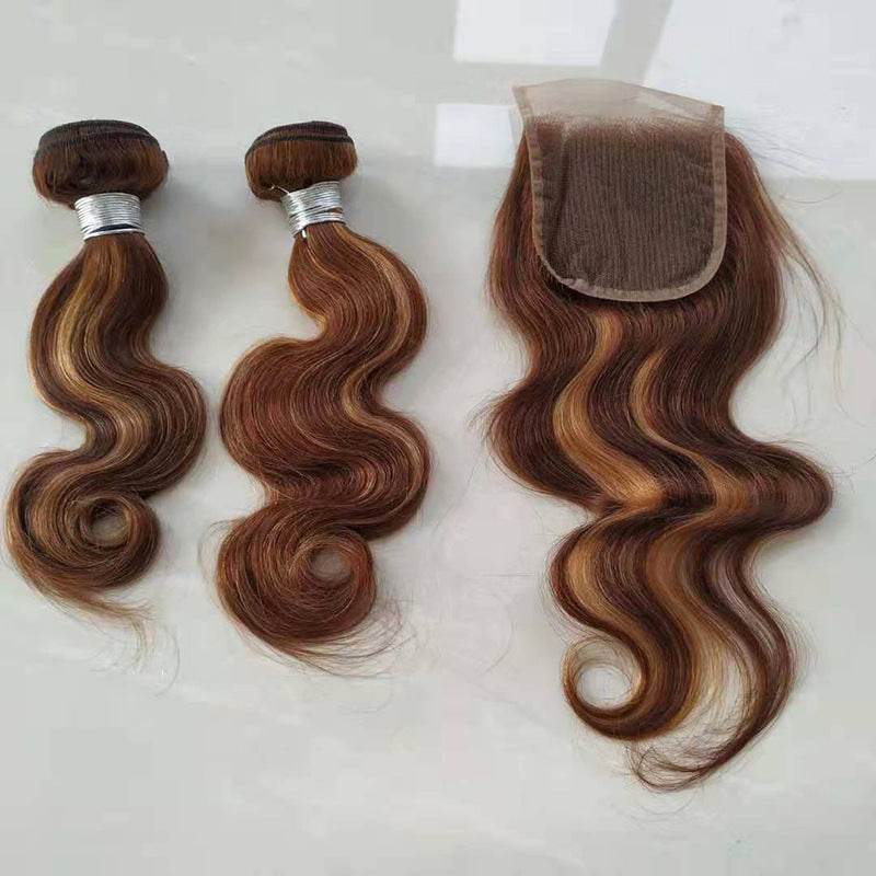 Real Hair Weave Body Wave in Piano Color - 100% Human Hair Bundle - Buy Center