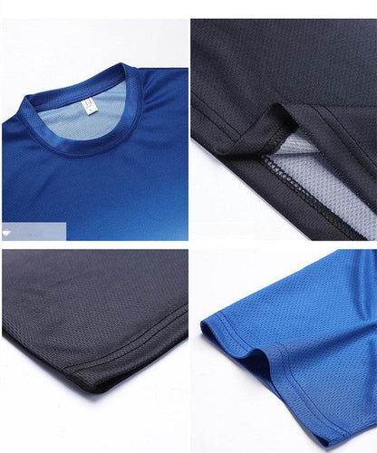Men's Gradient Sports Suit - Quick-Drying Short Sleeve for Active Wear - Buy Center