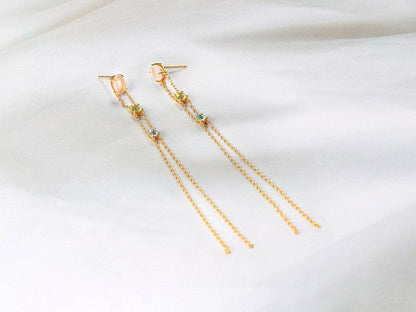 925 Silver Olivine Topaz Jewelry Set - Elegant Fringed Design for Women - Buy Center