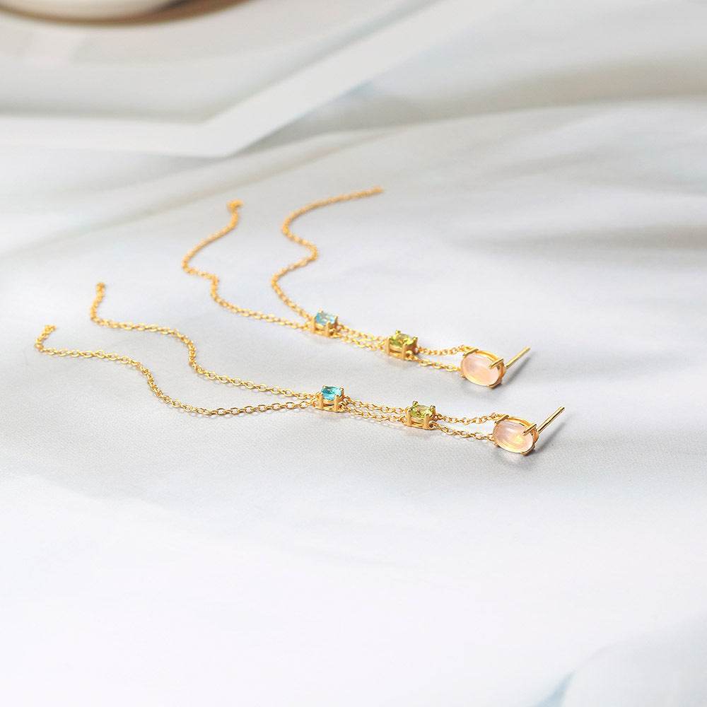 925 Silver Olivine Topaz Jewelry Set - Elegant Fringed Design for Women - Buy Center