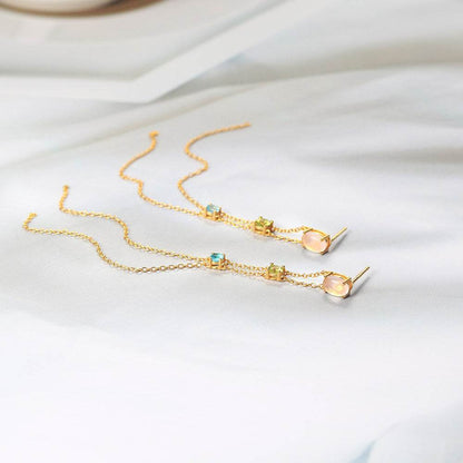 925 Silver Olivine Topaz Jewelry Set - Elegant Fringed Design for Women - Buy Center