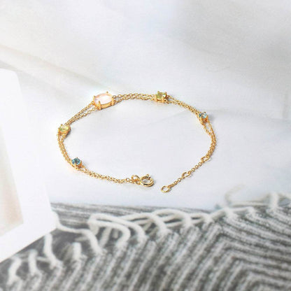 925 Silver Olivine Topaz Jewelry Set - Elegant Fringed Design for Women - Buy Center