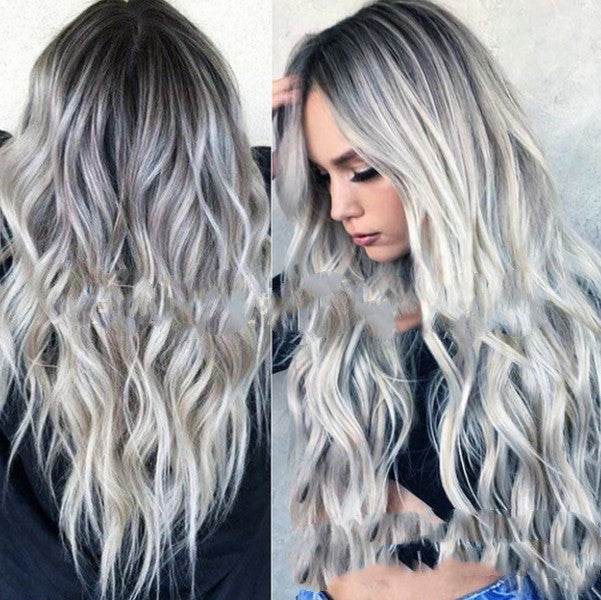 Mid-Point Girls Fashion Wig - Mixed Color Curly Hair Piece for 2025 - Buy Center