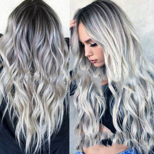 Mid-Point Girls Fashion Wig - Mixed Color Curly Hair Piece for 2025 - Buy Center