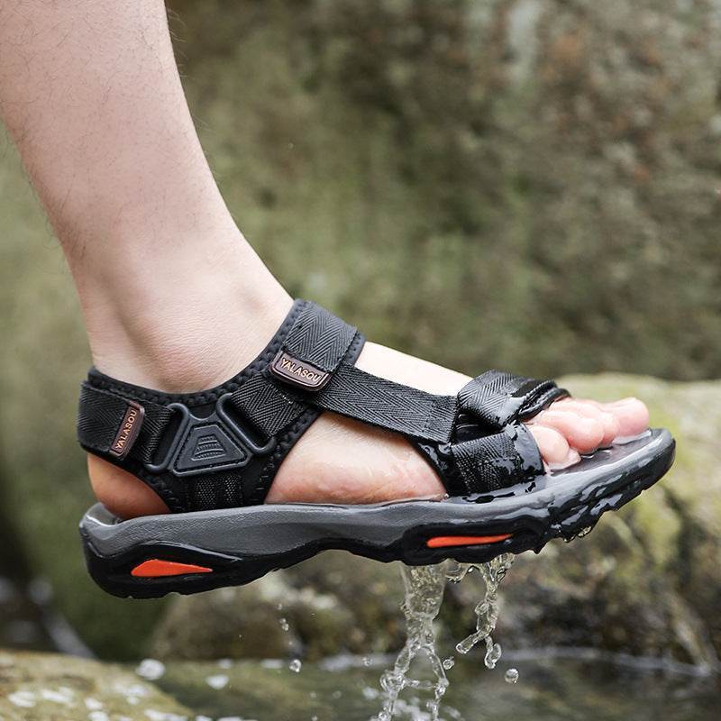 Buycenter Men's Summer Sandals - Stylish Velcro Beach Shoes - Buy Center