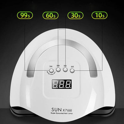 Sun X7Max 180W Nail Phototherapy Machine - Portable Dual Light Source Dryer - Buy Center