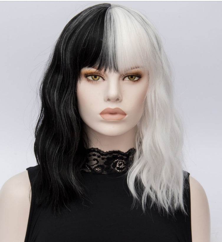 Similler Short White Kinky Wig - Perfect for Halloween & Cosplay Events - Buy Center