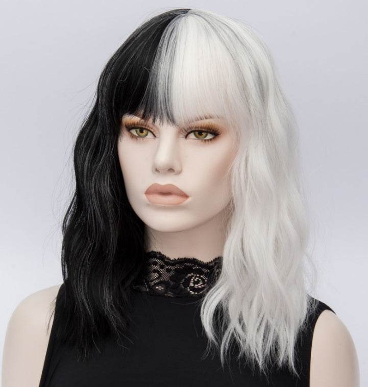 Similler Short White Kinky Wig - Perfect for Halloween & Cosplay Events - Buy Center