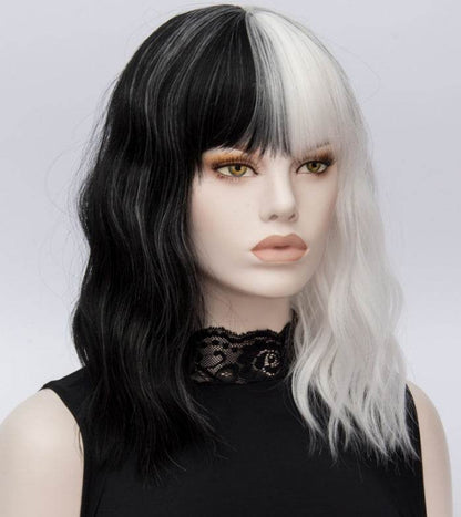 Similler Short White Kinky Wig - Perfect for Halloween & Cosplay Events - Buy Center