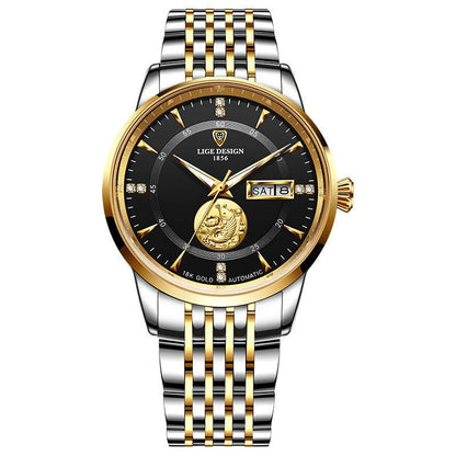 Buy Center Men's Mechanical Watch - Waterproof, Double Calendar, Luminous Design - Buy Center
