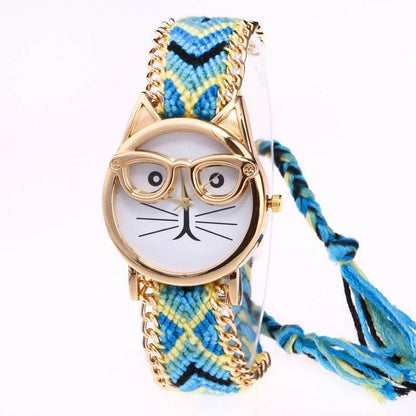 DIY Hand-Knitted Woolen Cat Face Watch - Unique Style for Kids 2025 - Buy Center