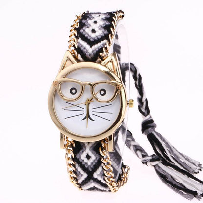 DIY Hand-Knitted Woolen Cat Face Watch - Unique Style for Kids 2025 - Buy Center
