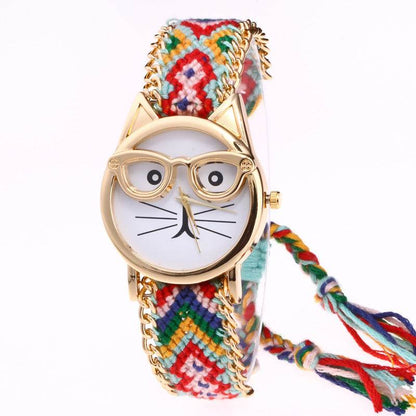 DIY Hand-Knitted Woolen Cat Face Watch - Unique Style for Kids 2025 - Buy Center
