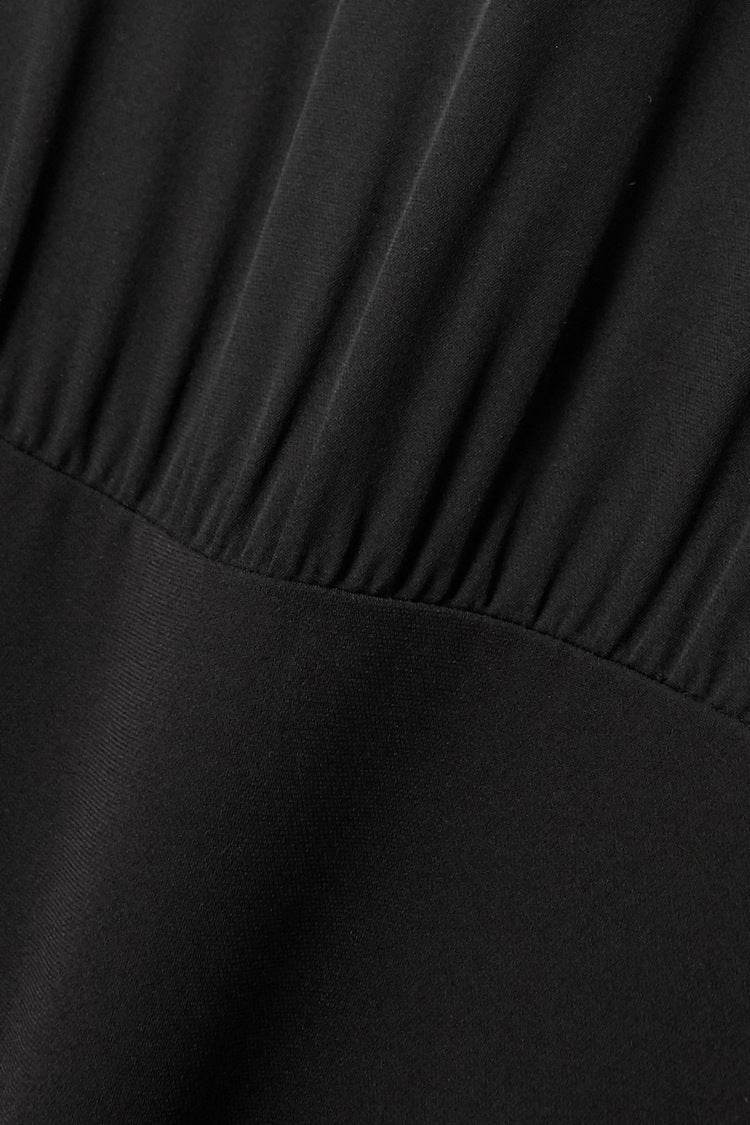 Buycenter Black Round Neck Sleeveless Dress - Elegant Long Skirt for Ladies - Buy Center