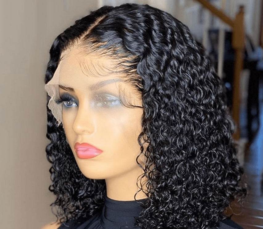 Hand-Wound Tube Black Short Curly Wig - Heat-Resistant & Versatile Style - Buy Center