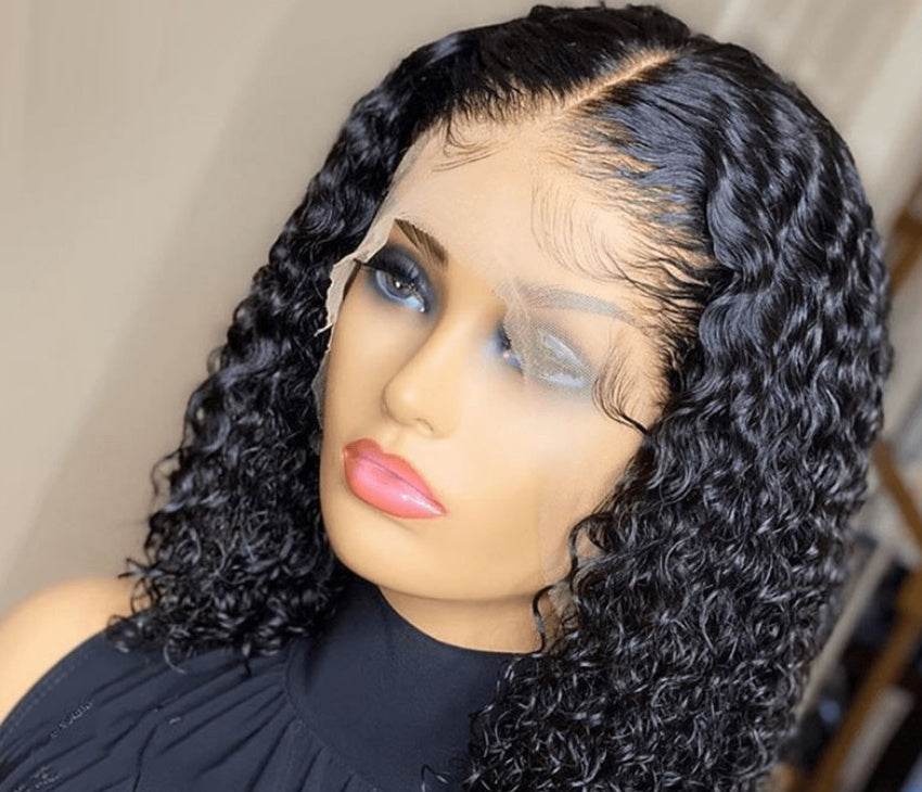 Hand-Wound Tube Black Short Curly Wig - Heat-Resistant & Versatile Style - Buy Center