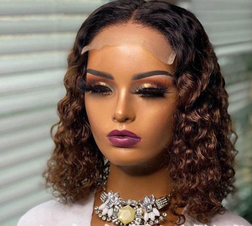 Hand-Wound Tube Black Short Curly Wig - Heat-Resistant & Versatile Style - Buy Center