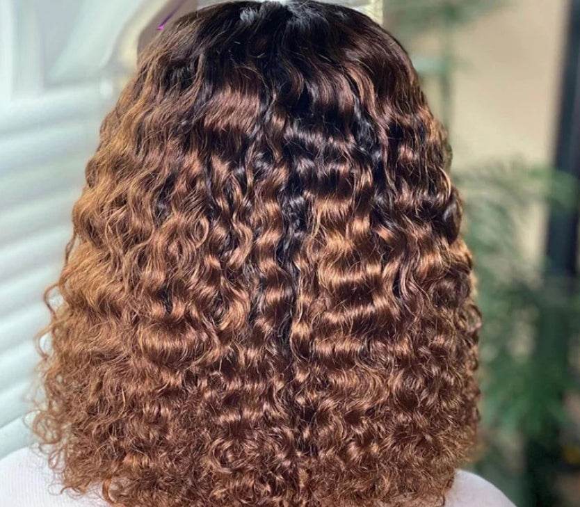 Hand-Wound Tube Black Short Curly Wig - Heat-Resistant & Versatile Style - Buy Center