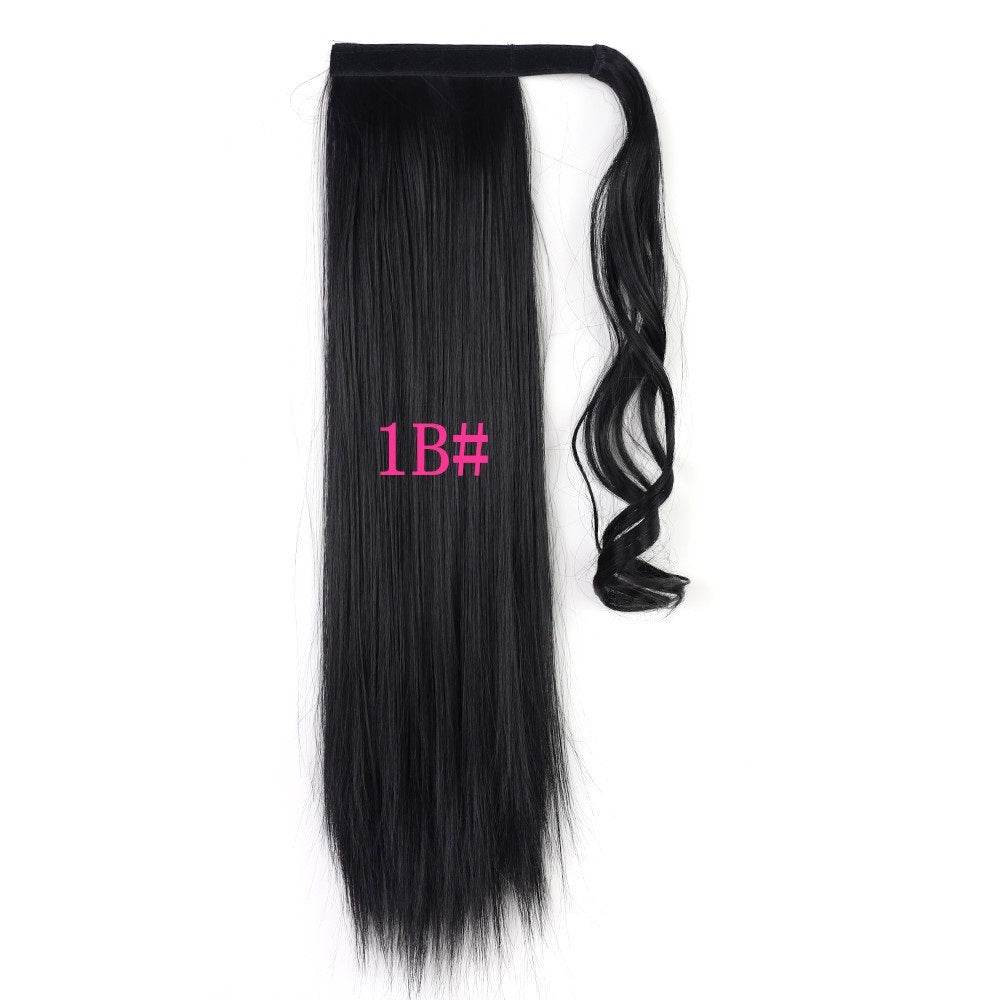 Long Straight Clip In Ponytail Extension - Heat Resistant, 22 Inches - Buy Center