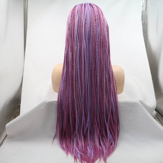 Deep Light Purple Hair Wig - Long Straight Braids for Fashionable Women - Buy Center