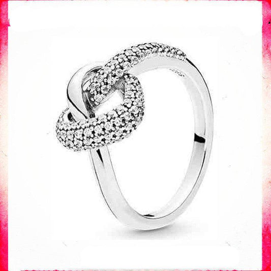 Trendy Silver Wave Engagement Ring - Diamond-Encrusted Modern Style - Buy Center