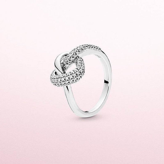 Trendy Silver Wave Engagement Ring - Diamond-Encrusted Modern Style - Buy Center