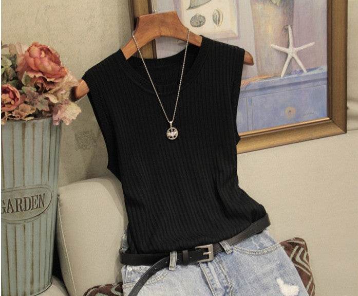 Buycenter Women's Wide Shoulder Strap Sleeveless Tops - Summer Casual Style - Buy Center