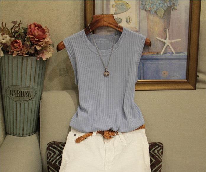 Buycenter Women's Wide Shoulder Strap Sleeveless Tops - Summer Casual Style - Buy Center