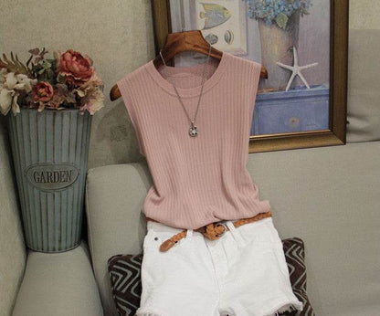 Buycenter Women's Wide Shoulder Strap Sleeveless Tops - Summer Casual Style - Buy Center