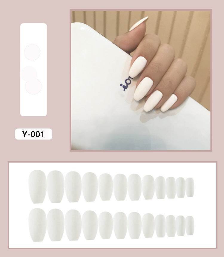 Frosted Short Ballet Fake Nails Set - Easy Application & Stylish Design - Buy Center