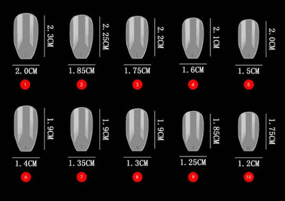 Frosted Short Ballet Fake Nails Set - Easy Application & Stylish Design - Buy Center