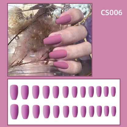 Alice's Frosted Waterproof Fake Nails - Autumn & Winter Style 2025 - Buy Center