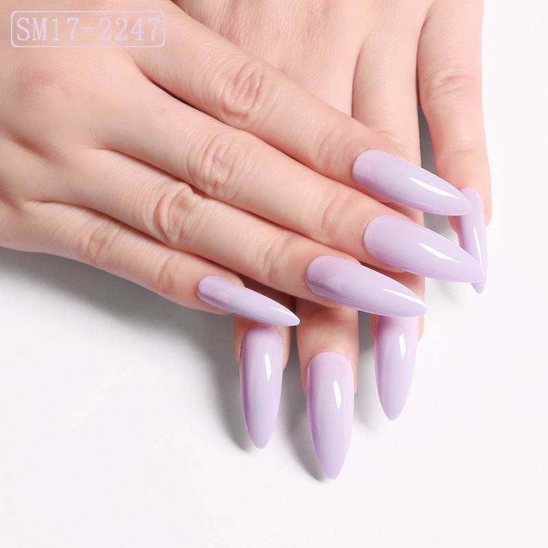 Long Pointed False Nails - Trendy Solid Colors for DIY Manicures 2025 - Buy Center