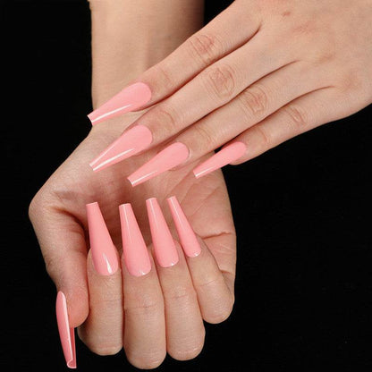 Long Coffin Fake Nails - Vibrant Colors, Easy Application Nail Art - Buy Center