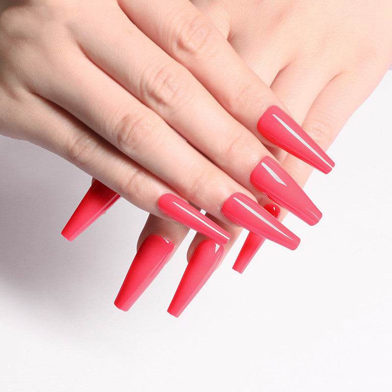 Long Coffin Fake Nails - Vibrant Colors, Easy Application Nail Art - Buy Center