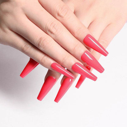 Long Coffin Fake Nails - Vibrant Colors, Easy Application Nail Art - Buy Center