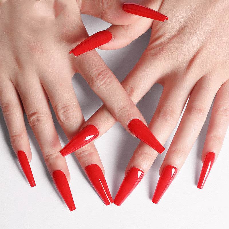 Long Coffin Fake Nails - Vibrant Colors, Easy Application Nail Art - Buy Center