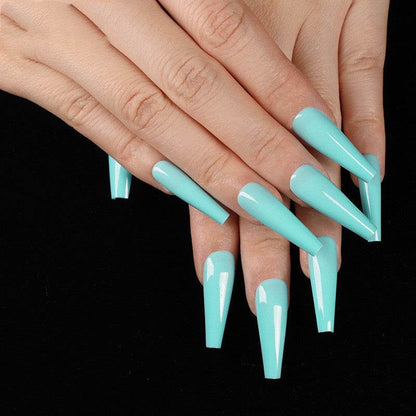 Long Coffin Fake Nails - Vibrant Colors, Easy Application Nail Art - Buy Center