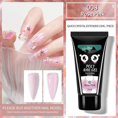 Crystal Extension Gel Nail Gel - Professional Finish in 8 Trendy Colors - Buy Center