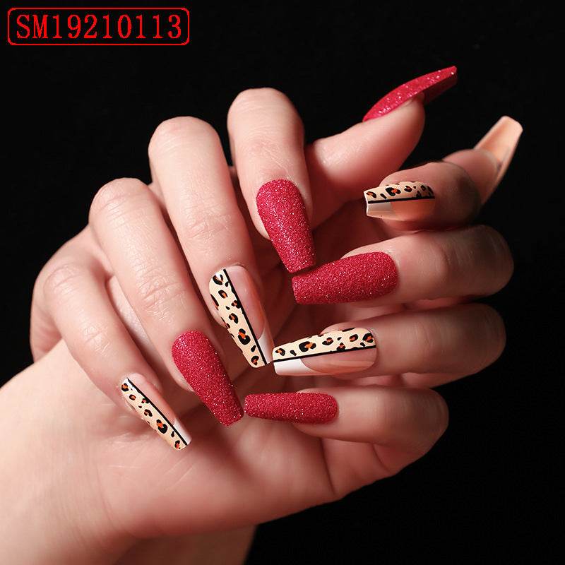 Red Jump Leopard Print False Nails - Instant Glam & Durability 2025 - Buy Center