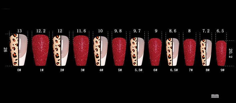 Red Jump Leopard Print False Nails - Instant Glam & Durability 2025 - Buy Center