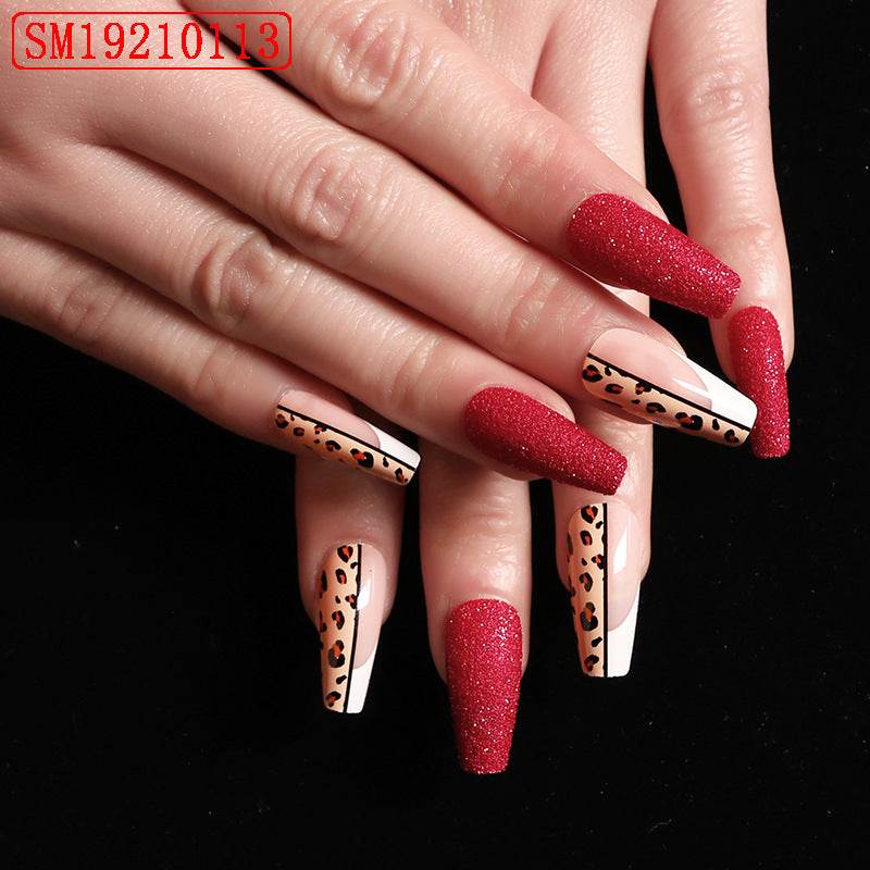 Red Jump Leopard Print False Nails - Instant Glam & Durability 2025 - Buy Center