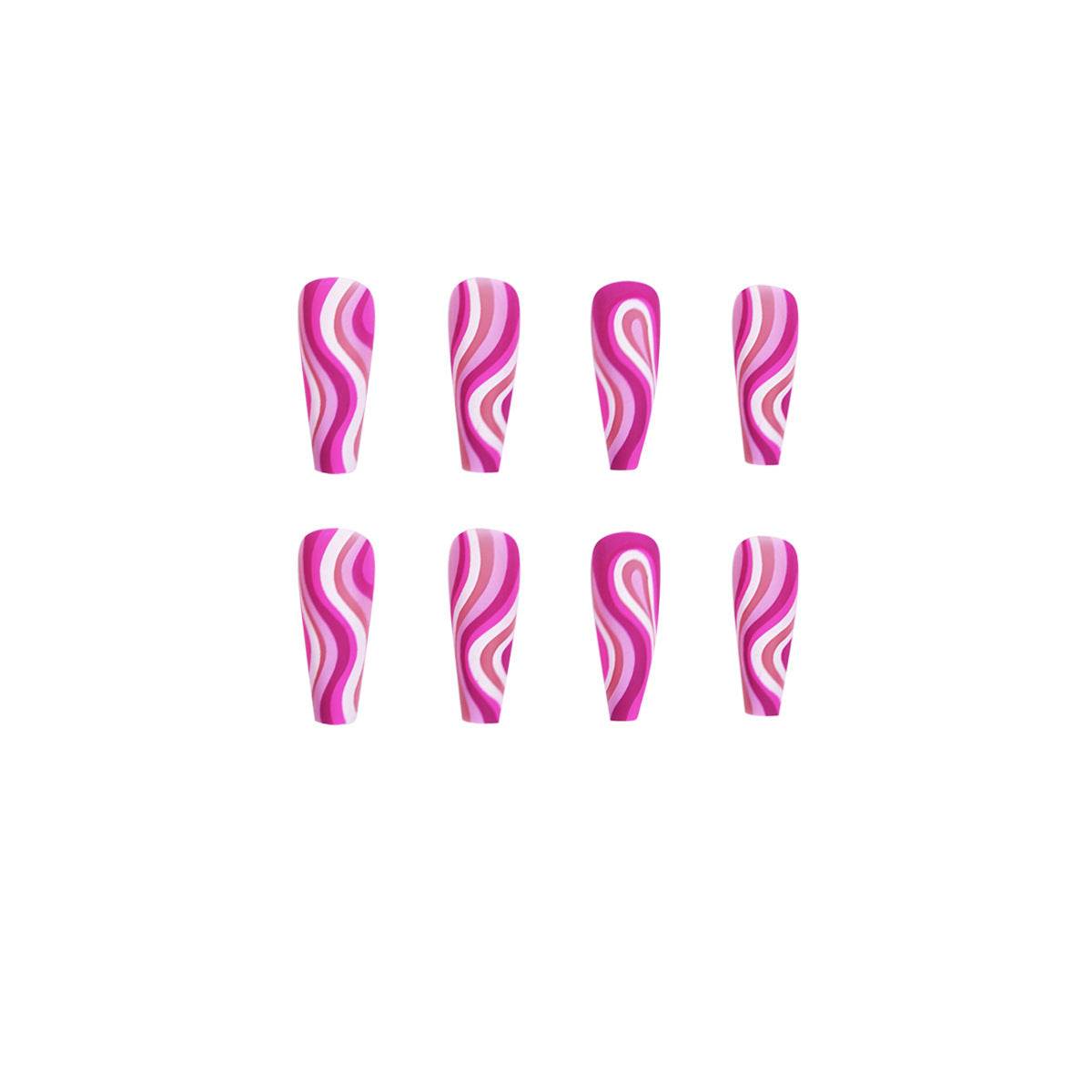 Detachable Artistic Press-On Nails Set - 24 Trendy Stylish False Tips - Buy Center