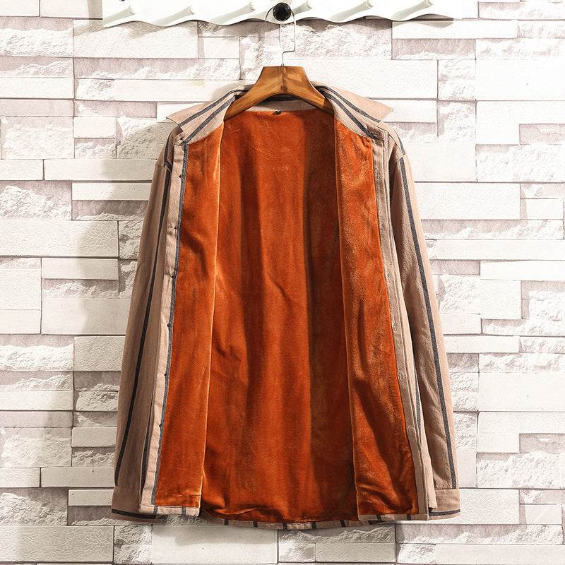 Buycenter Slim-fit Thermal Underwear - Soft Cotton Striped Shirt - Buy Center