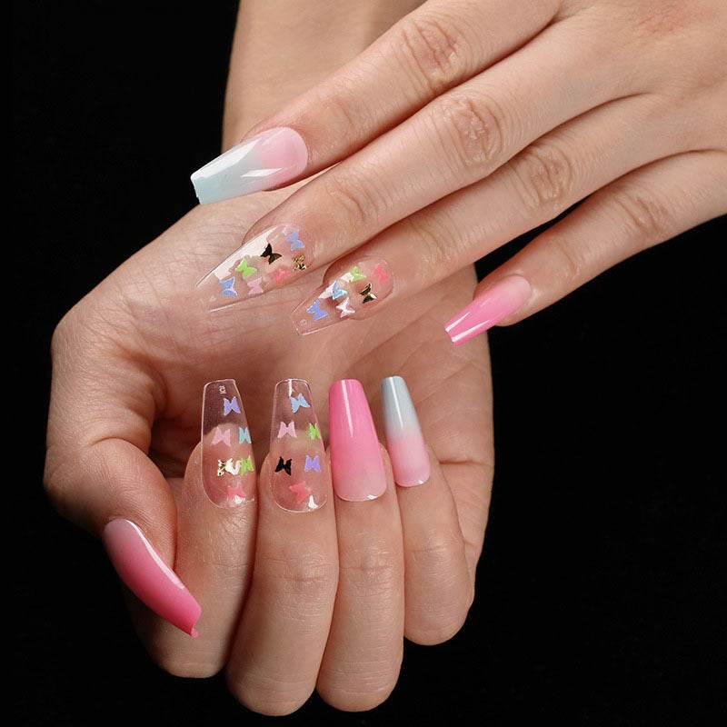 Wearing Nails Elegant Ballet Style Nail Art Kit - 24 Premium Fake Nails - Buy Center