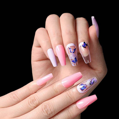 Wearing Nails Elegant Ballet Style Nail Art Kit - 24 Premium Fake Nails - Buy Center